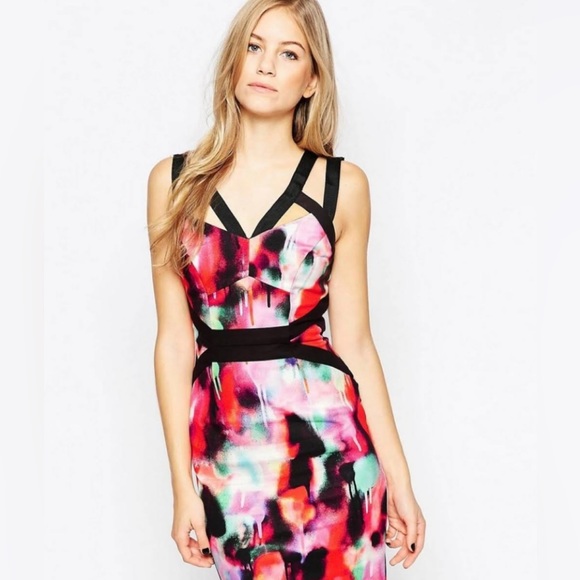 FRENCH CONNECTION Coral STRAPPY WOMANS DRESS NWT SIZE 10 - Picture 4 of 9